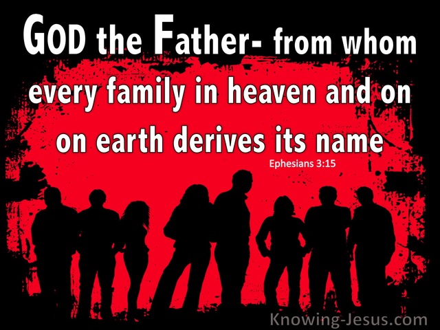 Ephesians 3:15 From Whom All Families In Heaven And Earth Are Named (red)